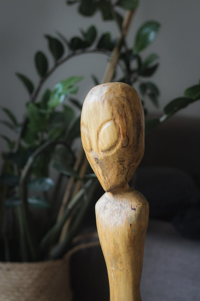 Frank Wooden Figurine on Stone