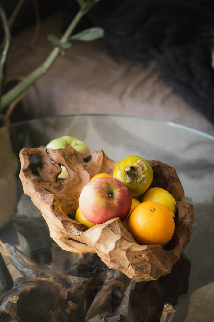 wooden fruit bowl